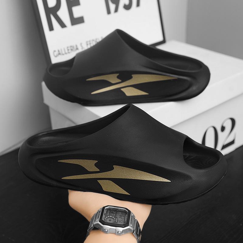 

Мужские тапочки на толстой подошве, устойчивые к запаху - Лето 2025: Мягкий, Нескользящий, Удобный, Повседневный 40/41 чёрный