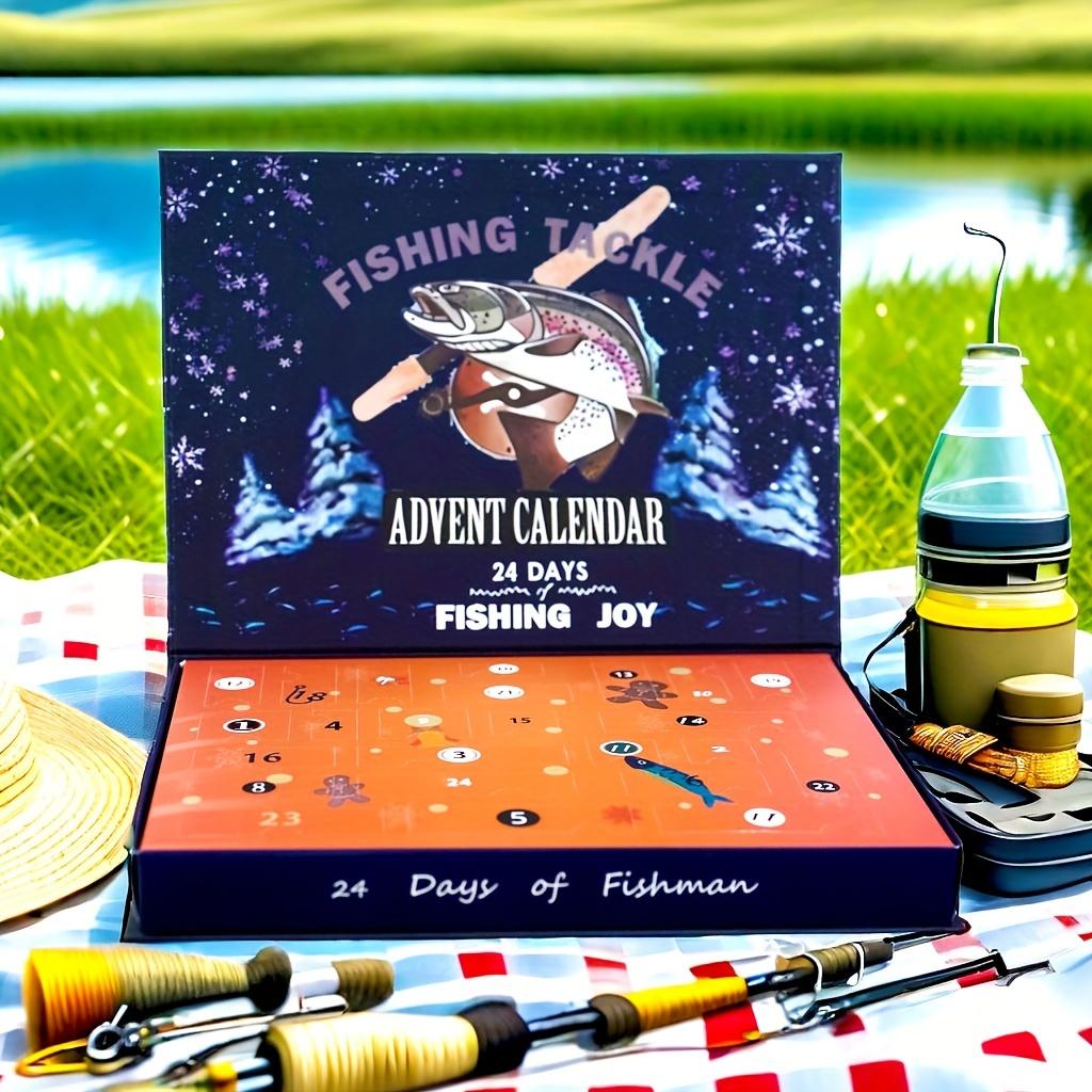 2024 Christmas Countdown Fishing Tackle Set - 24 Days Advent Calendar, Spoon for Saltwater & Freshwater Fishing - Rubber - Perfect Gift for Anglers