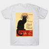 Tournee Du Chat Noir Französisch Vintage Schwarze Katze Kunstposter Grafik-T-Shirt