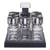 Spice Carousel - Cook Concept - 8 Glass Jars - Transparent and Black