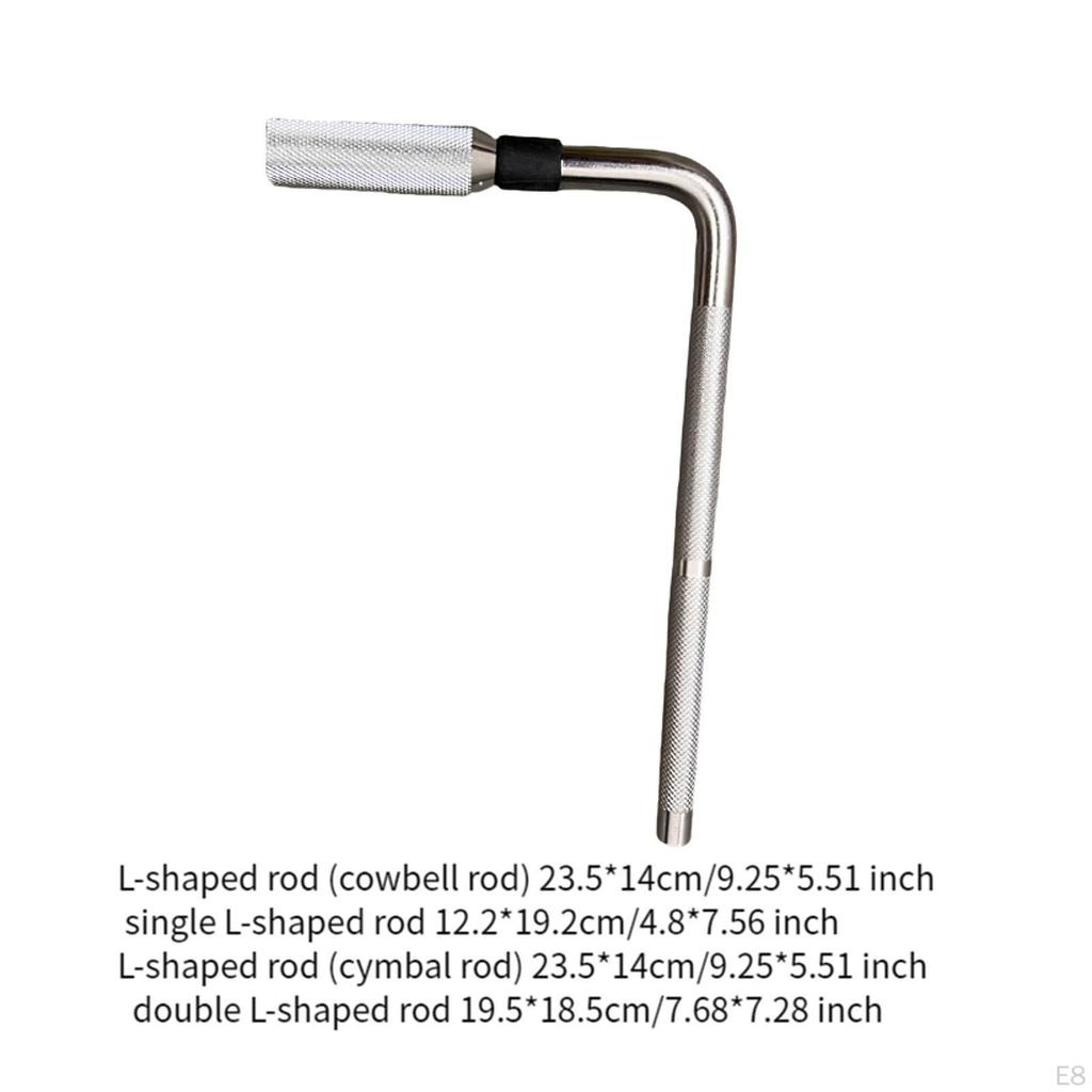 L Shaped Rod Drum Hardware Metal for Set Drummer Gifts Arm Percussion Accessory