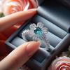 French Light Luxury and High-end Style, Heart Full Zircon Zircon Ring, Women's Instagram Cold Style