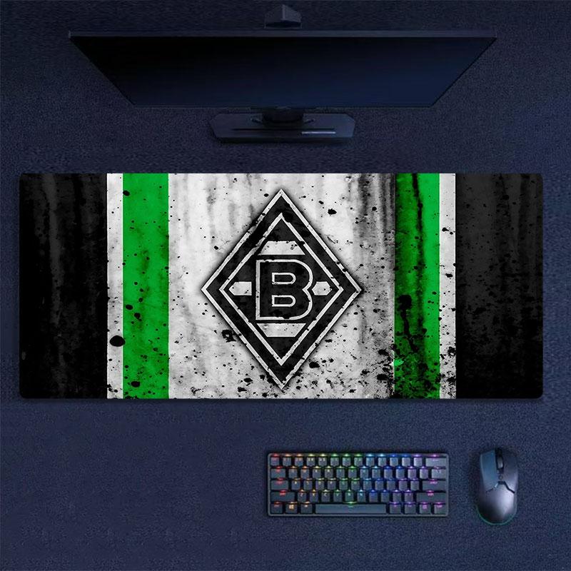 Gladbach FC Mauspads, Große Gaming-Schreibtischmatte, Rutschfestes XXL-Mauspad für Laptop & Tablet, Mini-PC-Spielmatte mit Genähten Kanten