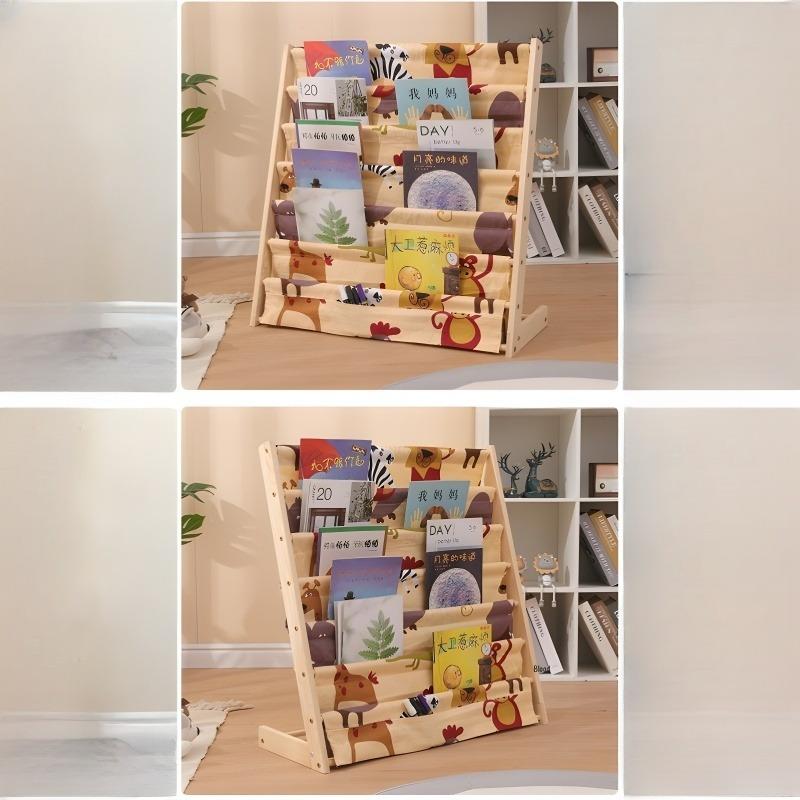 Children's Floor-standing Bookshelf Multi-layer Removable Picture Book Storage Rack Home Newspaper Organziner