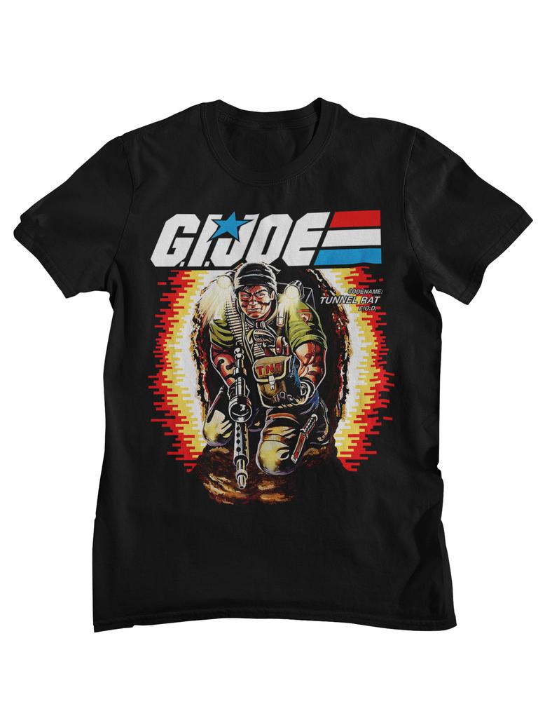 G I Joe A Real American Hero Retro Cartoon Character Printed Tshirt Unisexs and Womens Cotton Street Top
