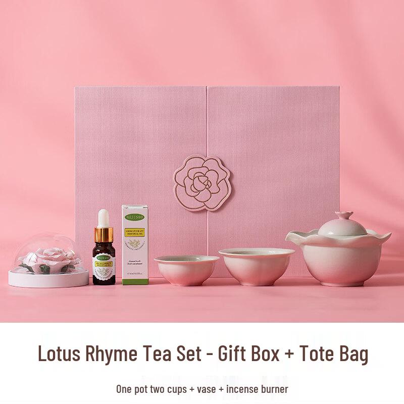 New Chinese Style Ceramic Lotus Charm Tea Set