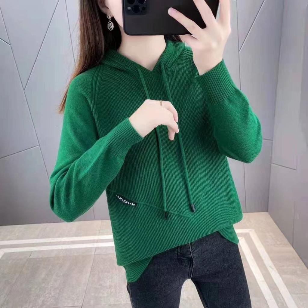 Pullover Women Hooded Sweater Women Clothing 2022 Spring and Autumn New Loose Sweater Women Knitted Bottoming Sweater Women