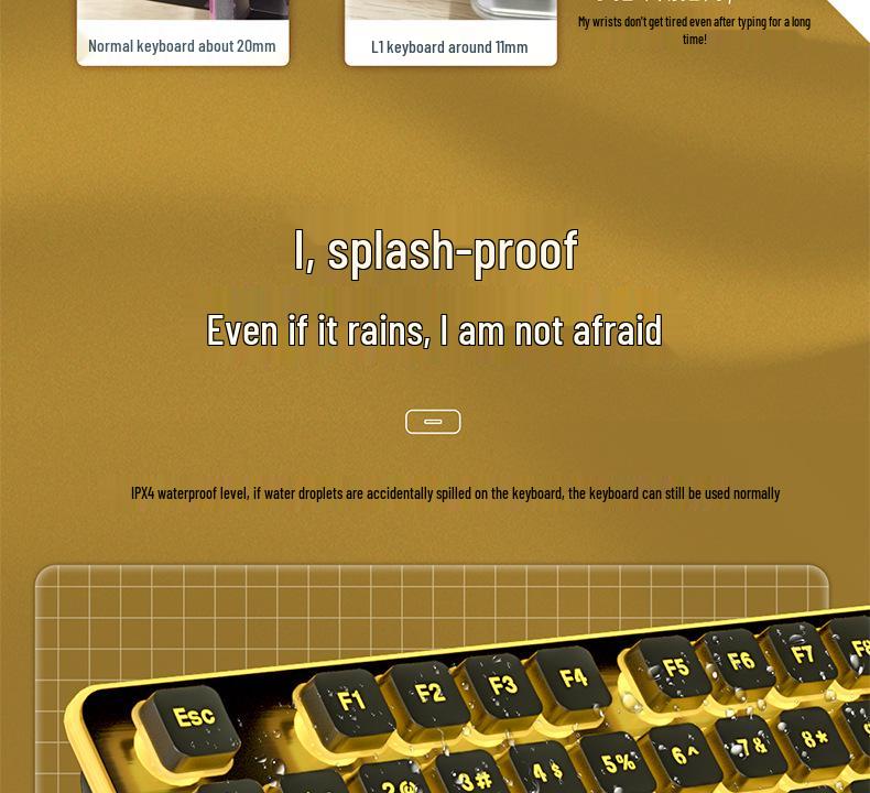 Langtu Wired Backlit Mechanical Keyboard for Office and Laptop Typing (Girls Edition)