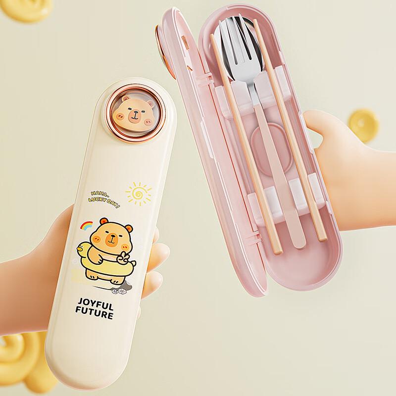 LEXIAOMAN 304 SS Kids Portable Cutlery Set