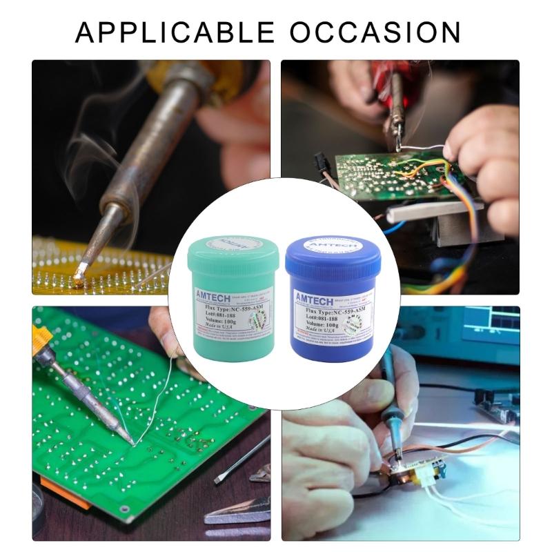 Grassi Flusso Avanzato per Saldatura Riparazione Chip PCB Reflow Uso Manuale 100g Installazione Precisa Componenti Elettronici