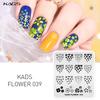 kads Flower 039 Nail Stamping Plates Flower Theme Nail Stamp Rose Clover Nail Art Template Tools DIY Manicure Pattern