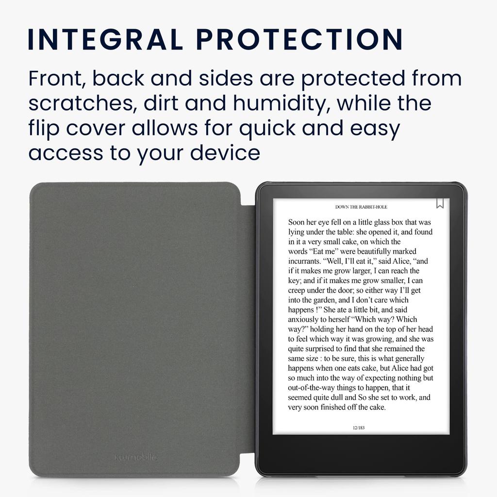 Kwmobile Case for Amazon Kindle Paperwhite Generation 2021 Nubuck Leather Sleeve with Indian Sun Design 11. - E-Book