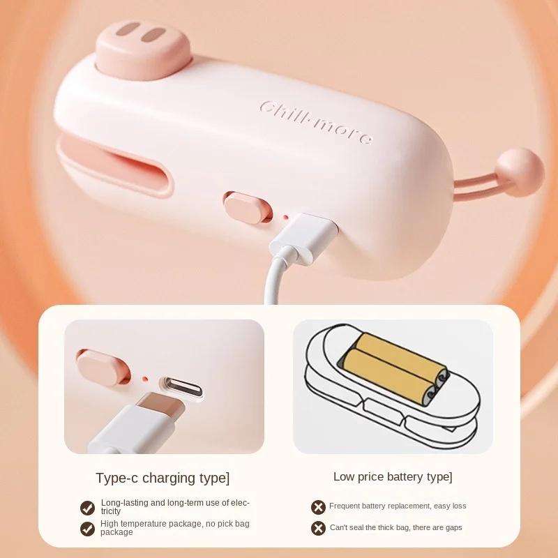 Cartoon Sealing Machine Household Small Plastic Sealing Machine Sealing Clip Snack Sealing Artifact Sealing Device Practical New