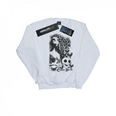 Corpse Bride Mädchen-Sweatshirt mit Totenkopf-Logo