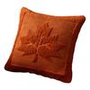 Fall Throw Pillow Cover 18"x18" Plush Pumpkin Pillow Cover Fluffy Maple Leaf Decorative Cushion Cover for Sofa Bedroom Car