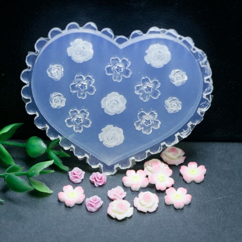 Stampi in Silicone per Nail Art per Feste e Manicure da Salone, Stampo per Creazione Gioielli, Stencil per Unghie Goffrati per Donne