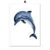 Whale Dolphin Crab Fish Octopus Seahorse Coral Ocean Posters And Prints Canvas Painting Wall Art Pictures Kids Room Home Decor