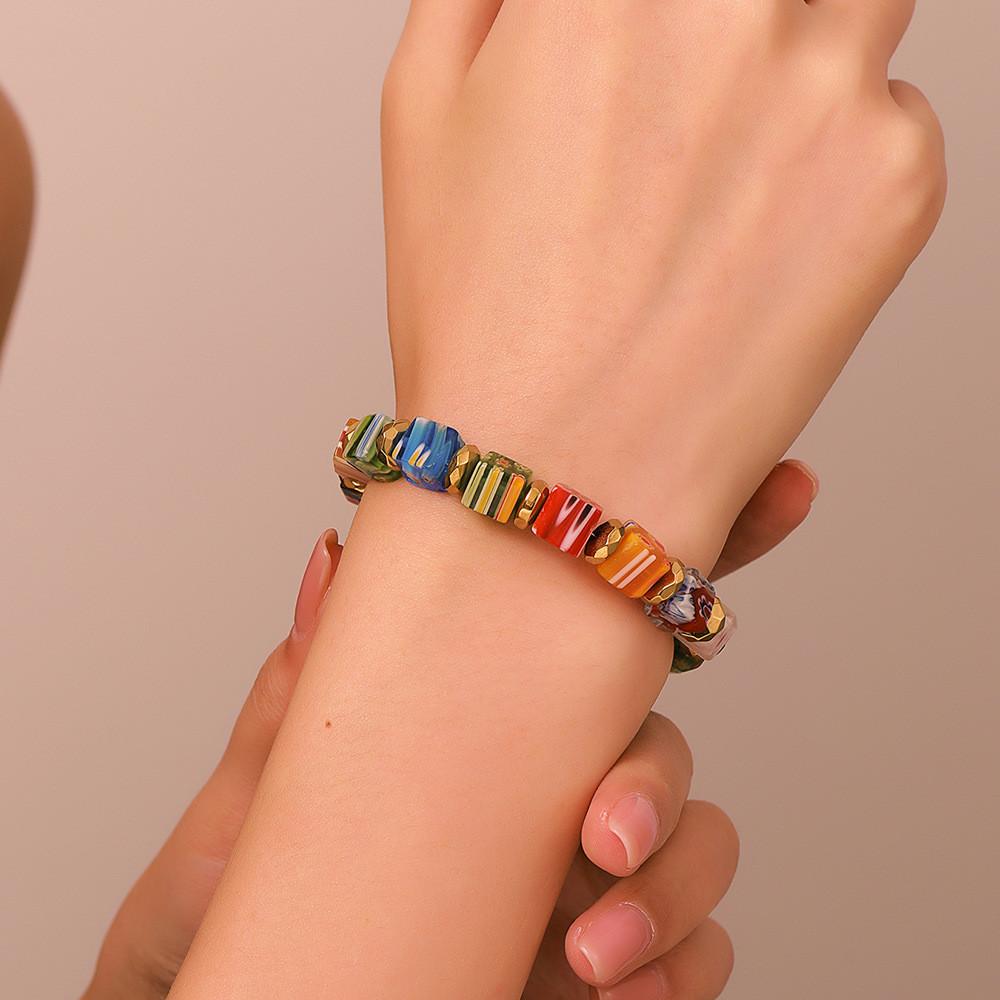 Gioielli fatti a mano in Vetro di Murano Millefiori con Stile Geometrico per Regalo, Viaggio, Occasione