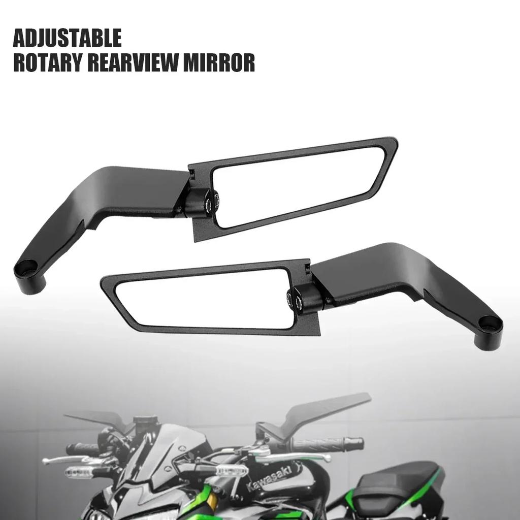 Motorcycle Side View Mirror For Kawasaki Z1000 Z900 Z800 Adjustable Rearview Mirror; Aerodynamic Rearview Mirror