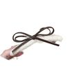 Korean autumn and winter plush leather ribbon bow grab clip female large hair volume back head shark clip