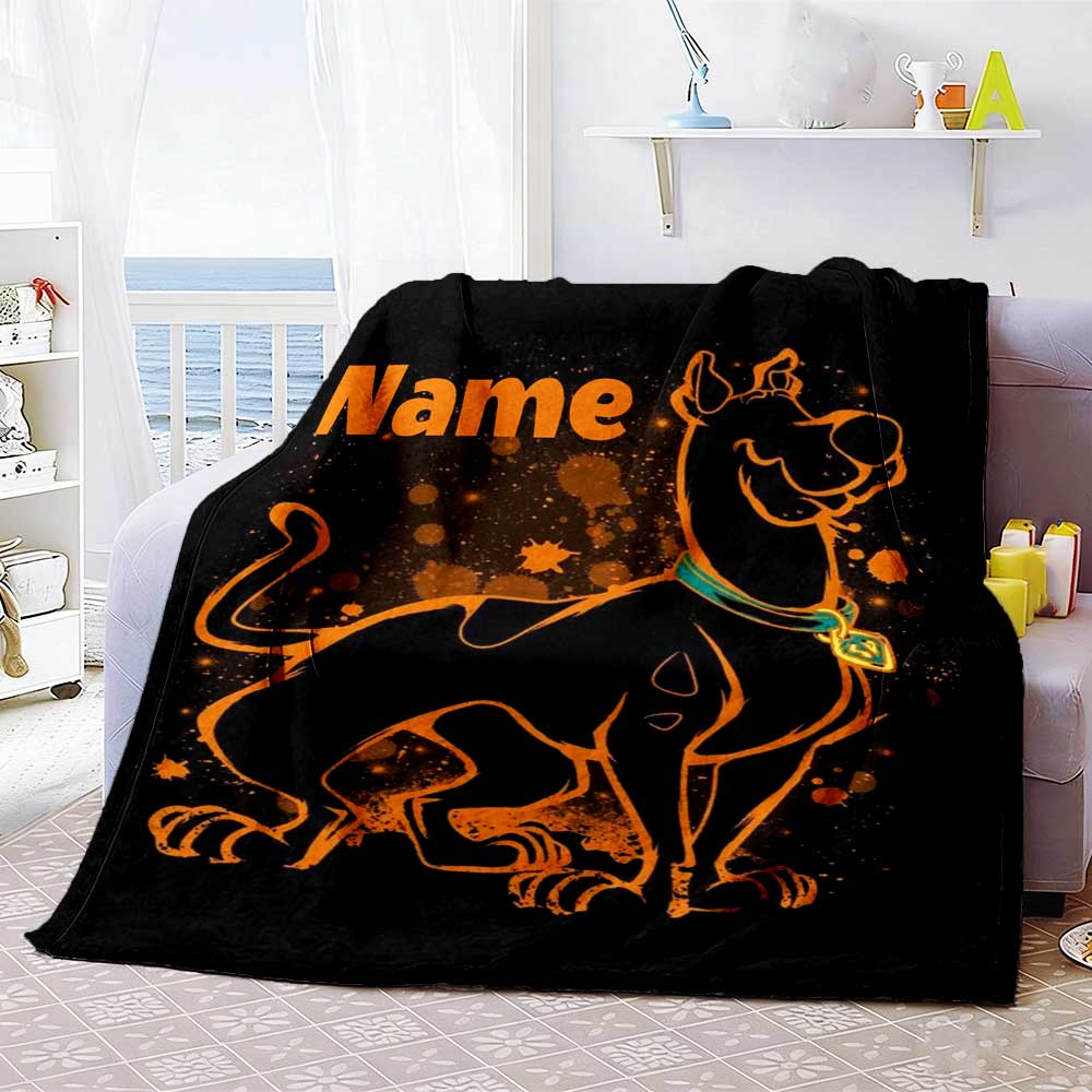 Warner (5) Customize Your Name Blanket Throw Personalized Blanket Ultra-Soft Throw For Sofa Bed Livingroom Chair All-Season Use