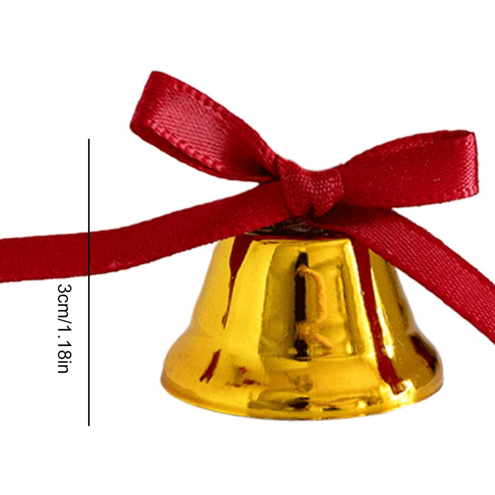 Christmas Bell Decorations Gold Metal Wreath Ornaments With Bowknots Christmas Garland Bell Decor Christmas Tree DIY Decoration