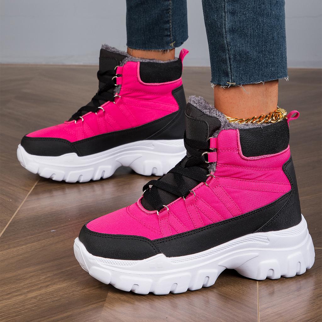 2026 New Luxury Brand sneakers Shoes Thick Sole Ankle Boots Warm Plush Cotton Shoes Women's Casual Winter Boots