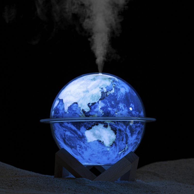 Planet Humidifier: Jupiter & Earth System - Office & Bedroom Night Light Ornament