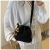 Ladies' Shoulder Bag - Urban Style Minimalist Small Handbag with Pleated Design and Adjustable Shoulder Straps, Suitable for Commuting