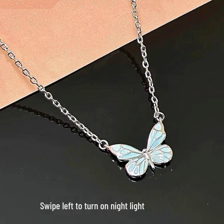 Butterfly Zircon Necklace for Women – Light Luxury Fashion, Ins Forest Style Pendant