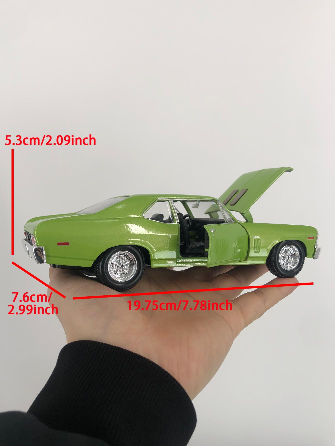

Maisto 1:24 simulated zinc alloy 1970 Chevrolet Nova SS model car, static ornament, metal collectible gift car зелёный