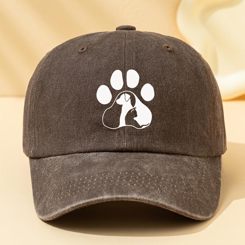 Trendy and Cool Dog Paw Print Baseball Cap for Men and Women for Couples Breathable and Comfortable Outdoor Sports