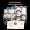 304 Stainless Steel Children's Sectioned Dining Plate for Kindergarten or Canteen Use