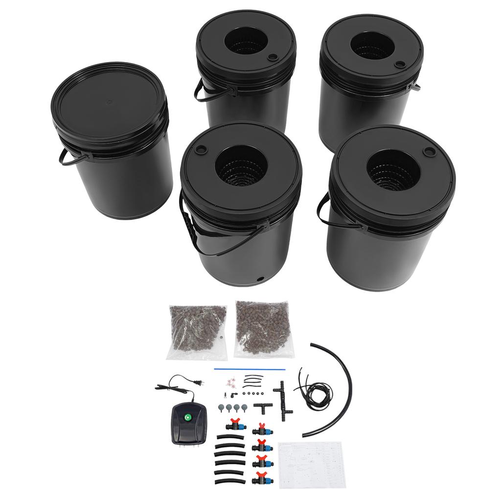 Hydroponics Growing System Kit 4 Buckets 20L Home Garden for Vegetables Flowers Herbs Indoor Outdoor