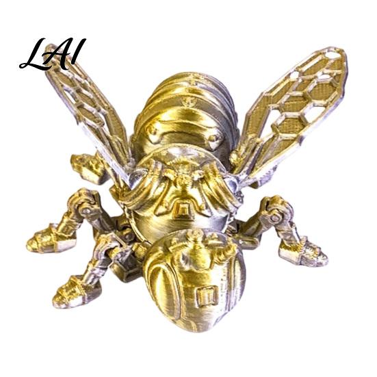 Creative Desktop Gift for Men 3D Printed Articulated Bee Fidget Toy Flexible