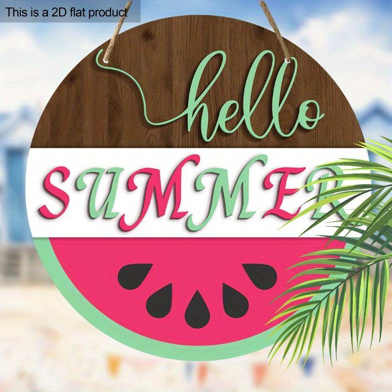 2D Flat Hanging Decorative Signs,interior Wall or Door Decoration,garden Decoration,the Pattern Is Watermelon,a Housewarming Gift for Friends