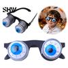 Festive Atmosphere Props for Pranks Pop-Out Eyes Glasses, Wobbly On Springs Novelty Funny Glasses Photo Booths Prank Halloween Costume Parties,