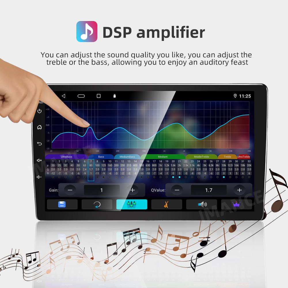 Universal Android Player Toyota 7inch 2 Din Car Radio Carplay Navigation GPS WiFi RDS DSP AM