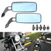 1 Pair Adjustable Motorcycle Mirrors with 360 Degree Rotating Universal Motorbike Rearview Mirrors Easy Installation