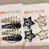 4/8pcs Harajuku Black White Polka Dot Hair Clip for Women Girls Hairpin Sweet Cute Star Side Clips Girl Hairpin Hair Accessories