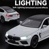 1:32 Scale M8 M4 Sports Car Model Toy Wheel Steering Doors Opened Supercar Sound Light Miniature Models Gifts for Children