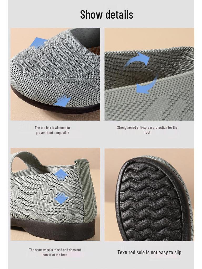 Comfortable Breathable Cloth Shoes with Soft Soles for Women