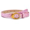 Bling Bling Glitter Rhinestone Belt Sparkling Luxury Brand Design O-shaped Buckle Belt Versatile Vintage Trendy Waistband