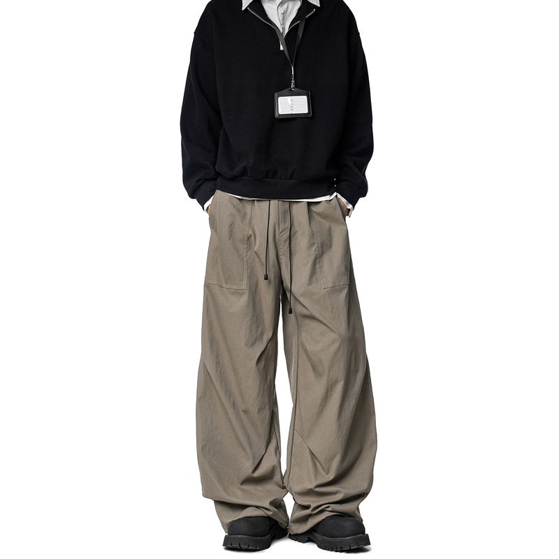 Dream Made American Retro Work Pants for Men, Autumn and Winter Loose Straight-Leg Wide-Leg Casual Pants for Boys