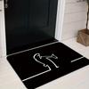 1pz Tappetino Moderno con Linee Bianche e Nere, Tappeto Antiscivolo, Adatto per Soggiorno, Camera da Letto, Bagno, Decorazione Casa Vacanze