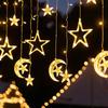 LED Moon & Star Curtain Lights for Bedroom & Party Decor