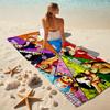 Classic Japanese element cartoon ONE PIECE Monkey D. Luffy beach towel outdoor camping vacation swimming beach towel outdoor absorbent bath towel Y6