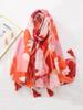 Cotton Linen Women Silk Scarf Red Vintage Boho Print Shawl Foulard Femme Mujer Pareo Muffler Bufanda Stoles Hijab Bandana Summer
