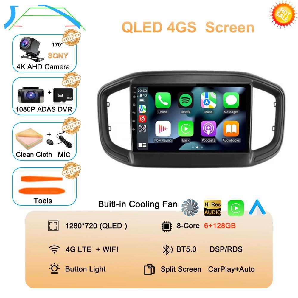 Android 14 Auto Carplay For Fiat Strada 2020 2021 2022 Car Radio Multimedia Video Player GPS Navigation Stereo 360 Camera WIFI