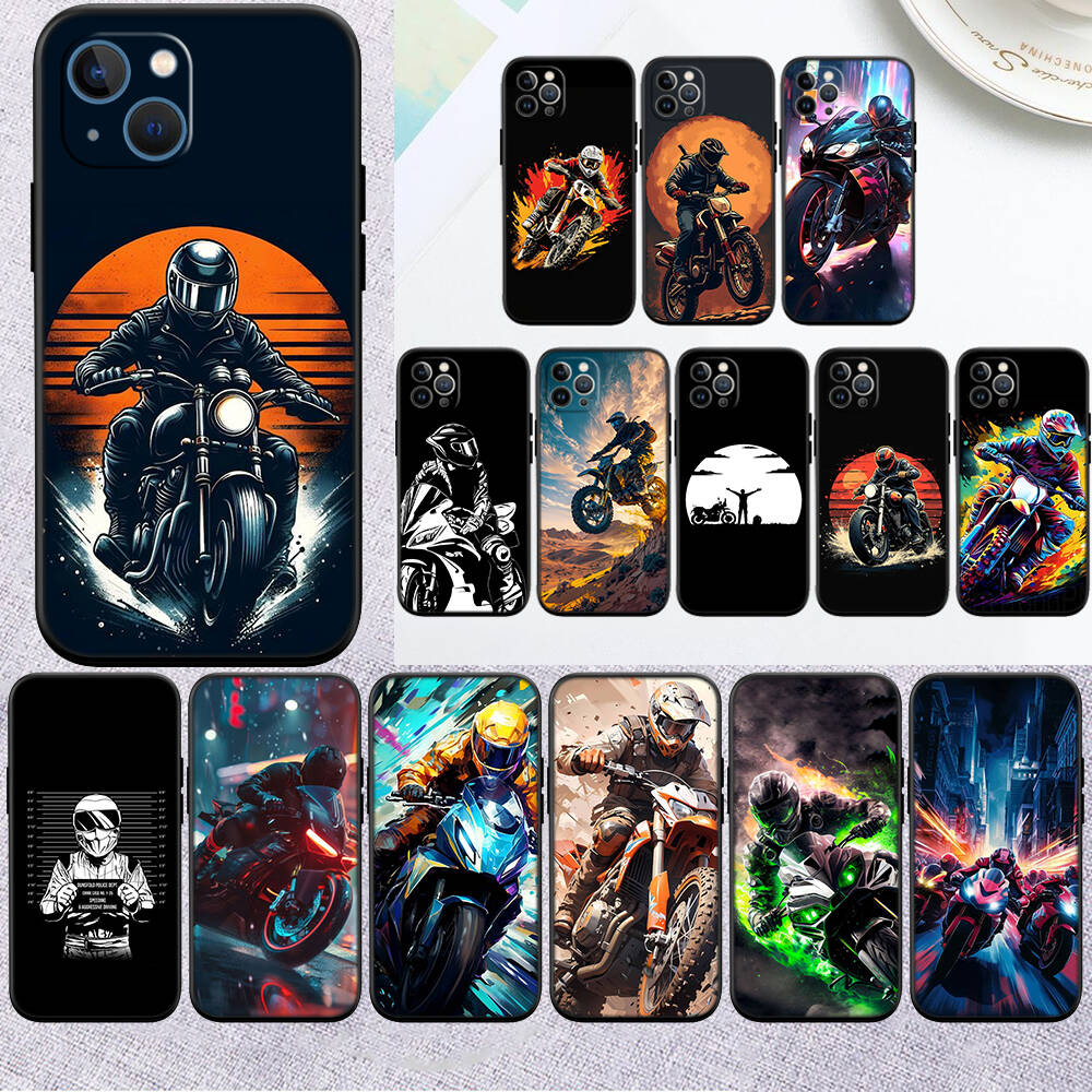 MH92 Motorcycle Racing Phone Shell Case for iPhone 7 8 11 12 13 14 15 16 17 16E XS Pro Max XR X SE Air